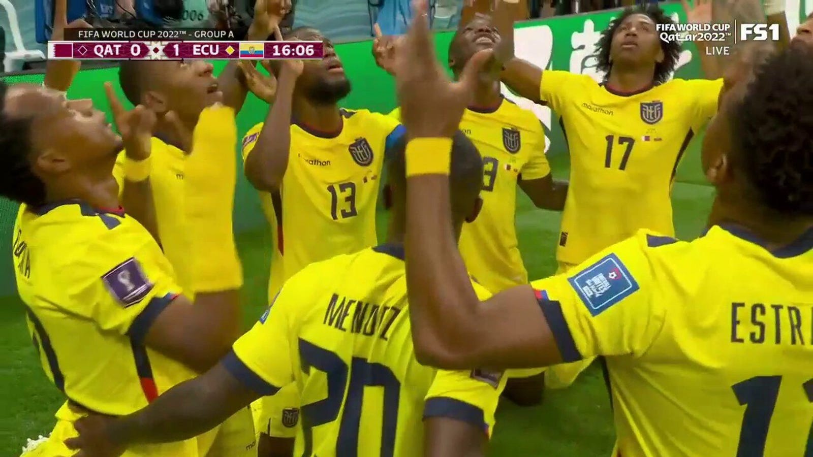 El ecuatoriano Ener Valencia marca un gol contra Qatar en el minuto 15  copa del mundo 2022